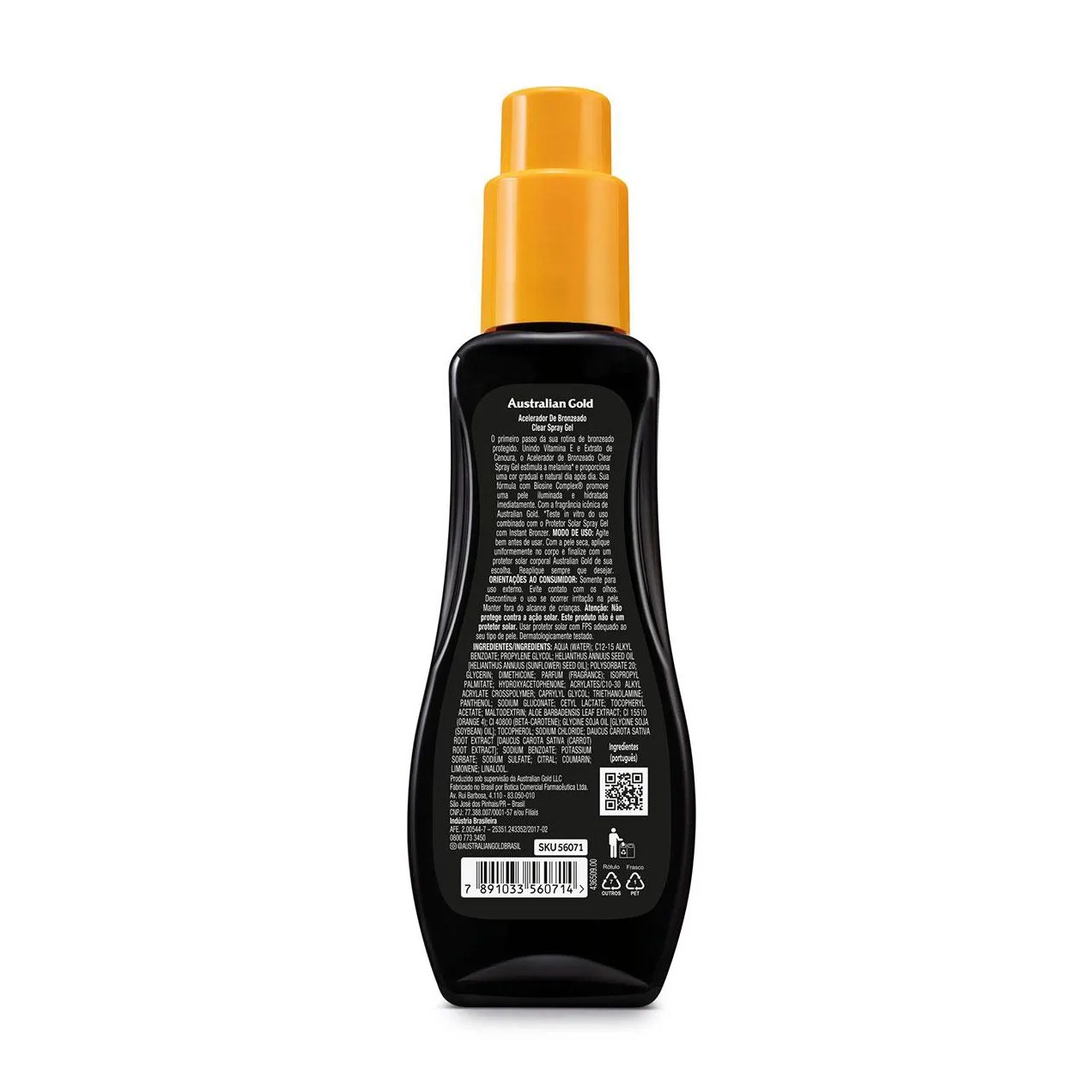 Acelerador de Bronzeado Australian Gold Clear Spray Gel 120g