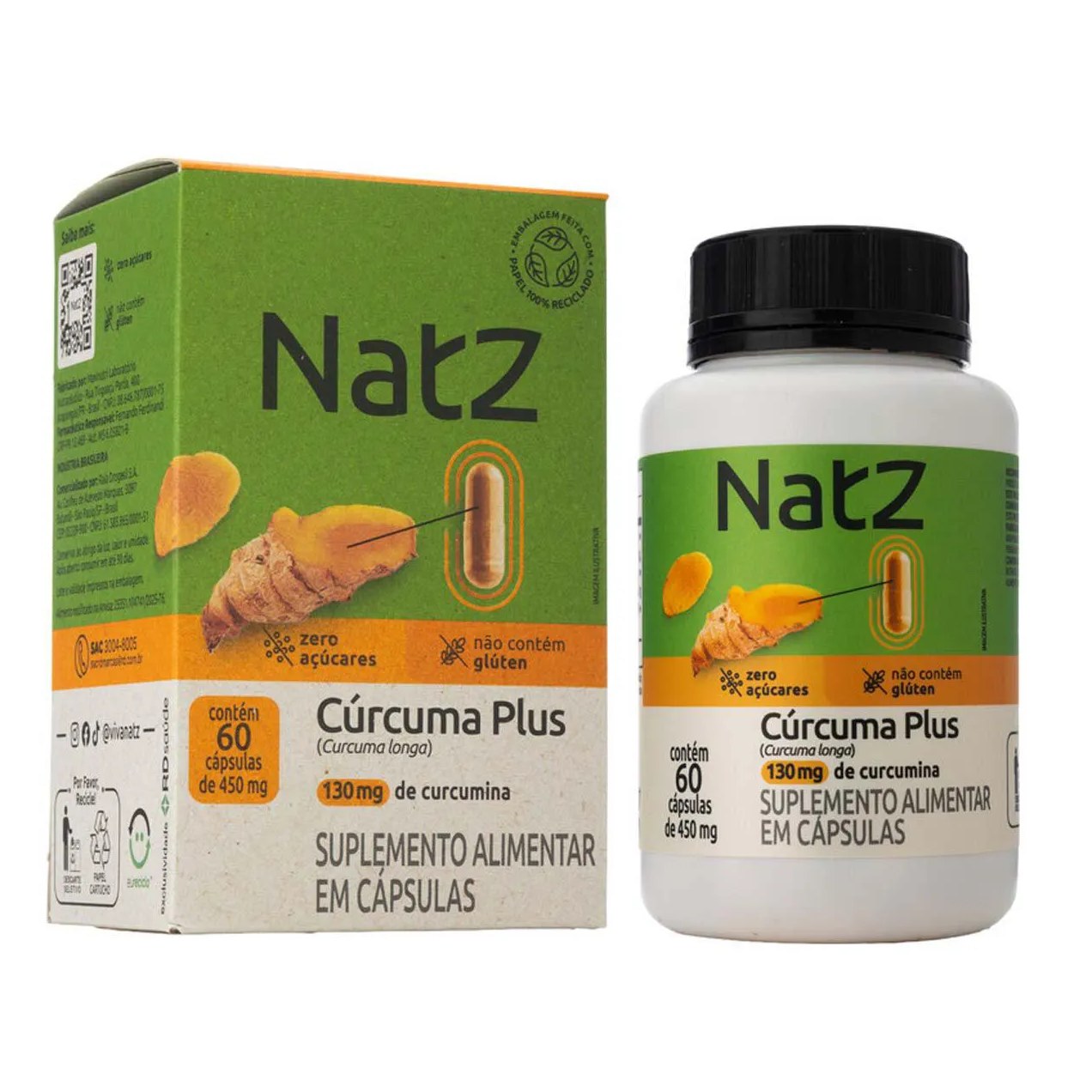 Cúrcuma Plus Natz 130 Mg 60 capsulas