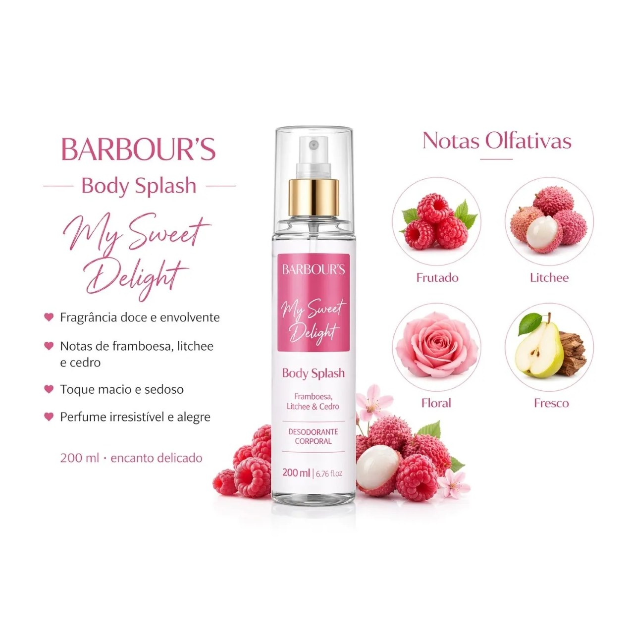 Body Splash Barbous Beauty My Sweet Delight 200ml
