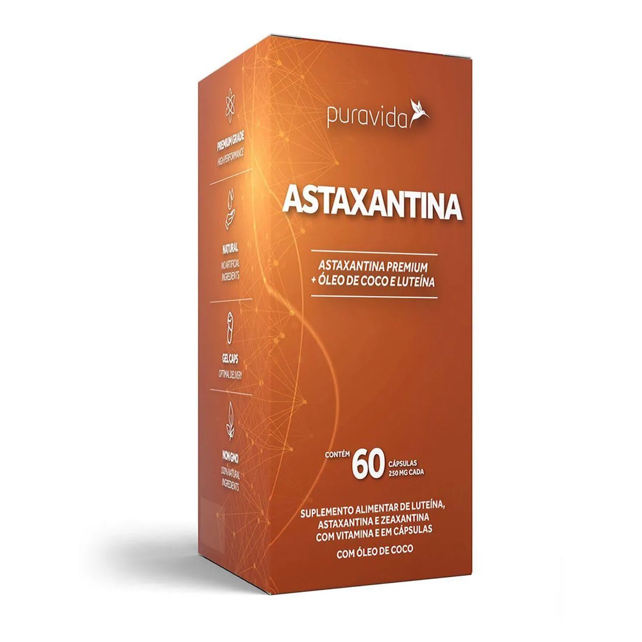 Astaxantina - 60 Cápsulas Softgel - Puravida