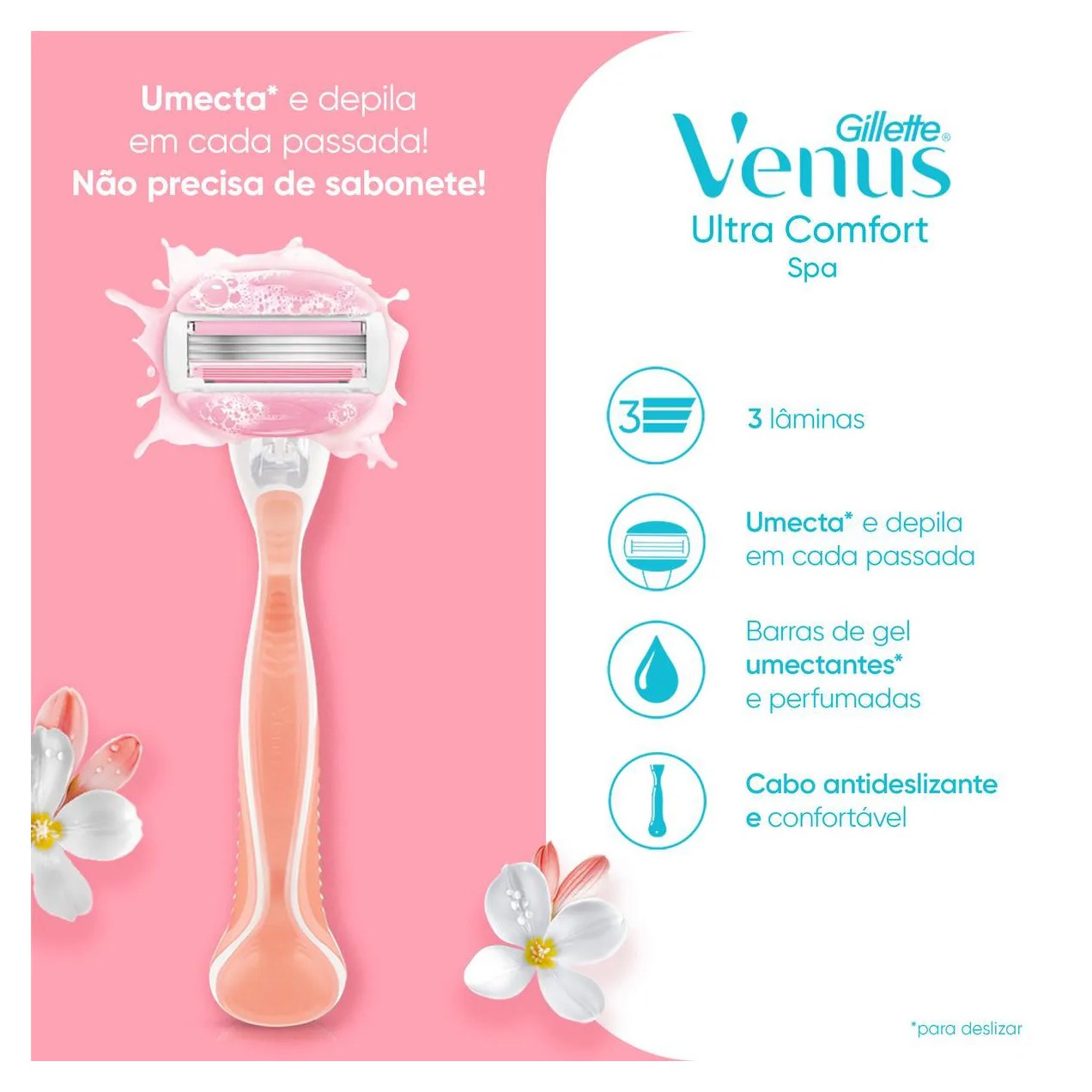 Carga para Aparelho de Depilar Gillette Venus SPA com 4 unidades
