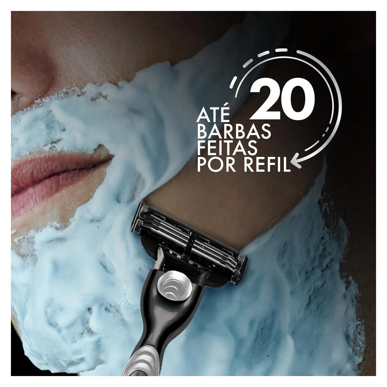 Carga para Aparelho de Barbear Descartável Gillette Mach3 Carbono Carvão Ativado 8 unidades