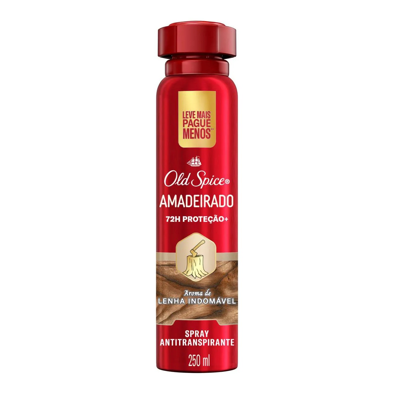 Desodorante Antitranspirante Old Spice Amadeirado em Spray 250ml