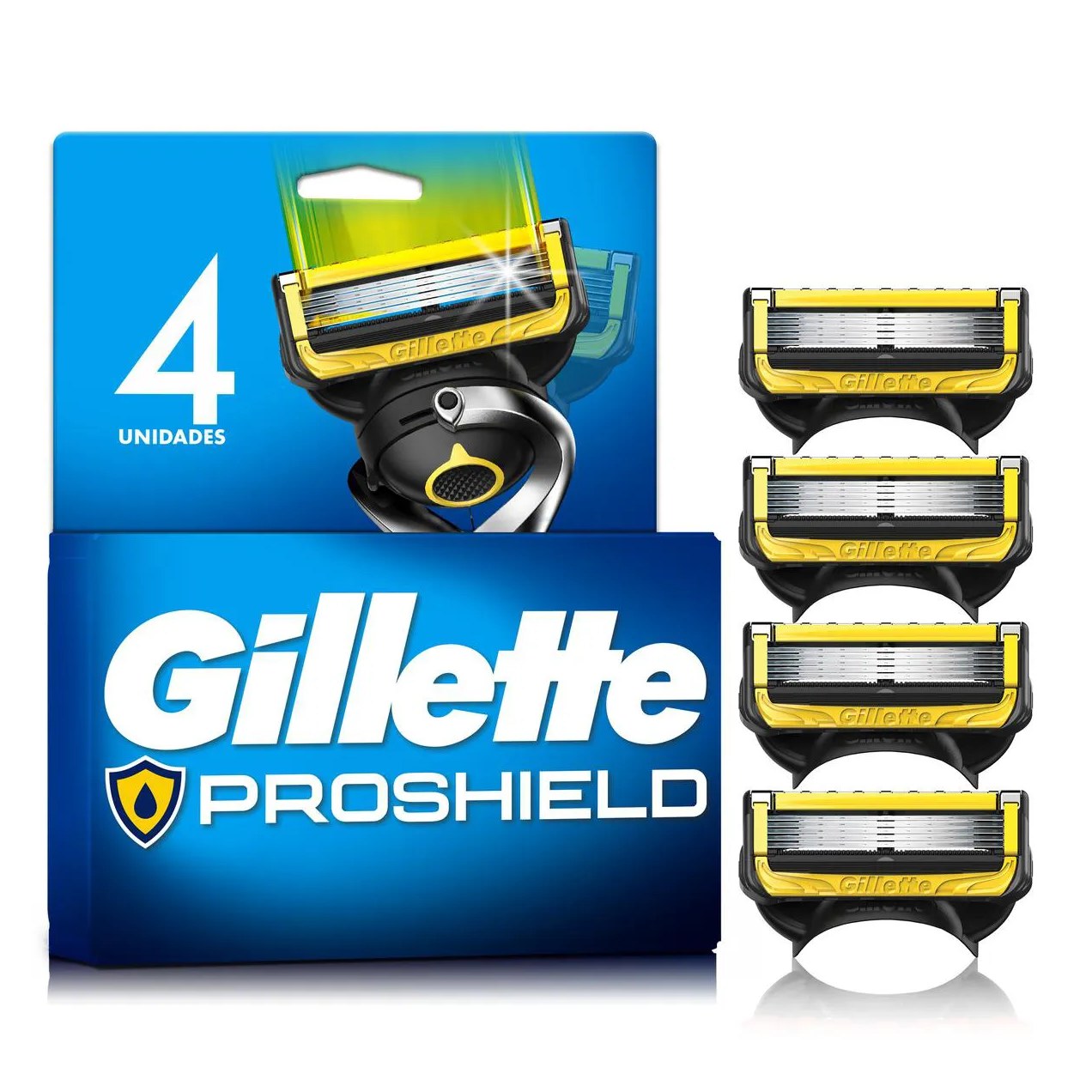 Carga para Aparelho de Barbear Gillette Proshield 4 unidades