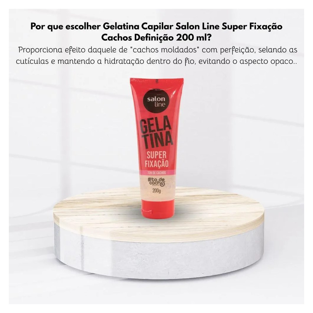 Gelatina Capilar Salon Line Super Fixação Cachos Definição 200 Ml