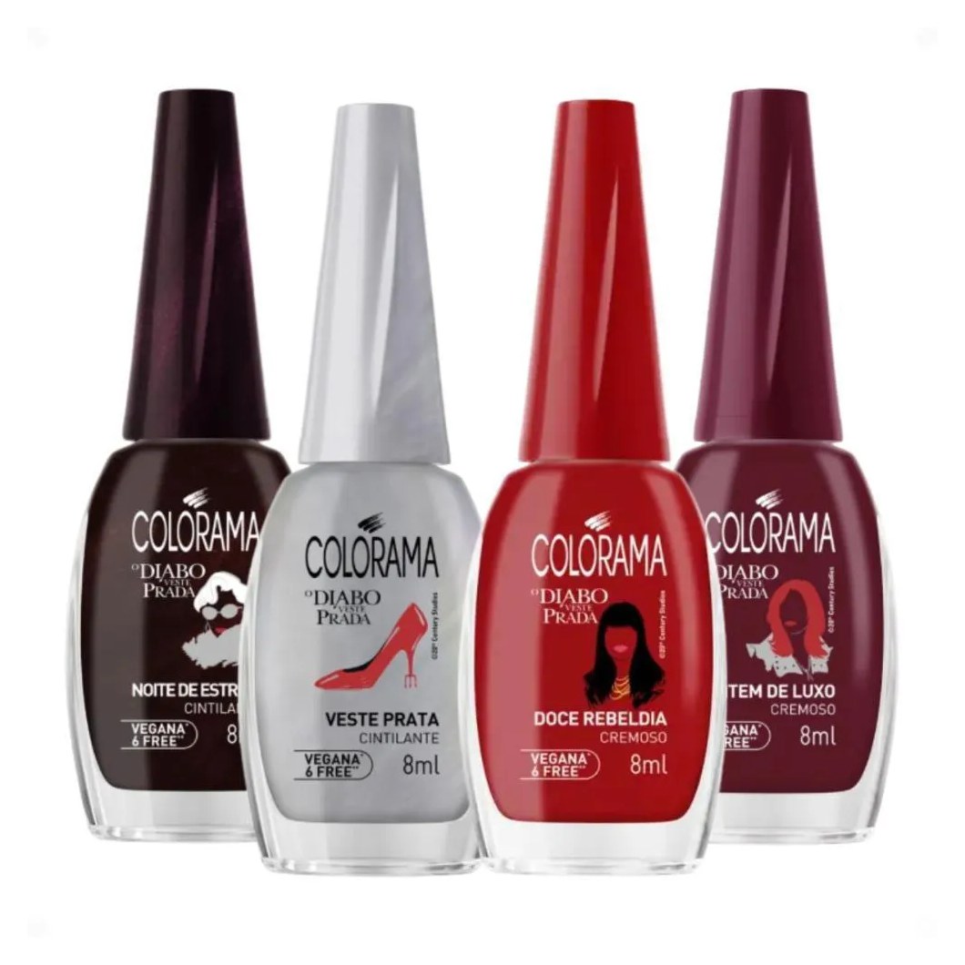 Kit Colorama o Diabo Veste Prada 4 Esmaltes