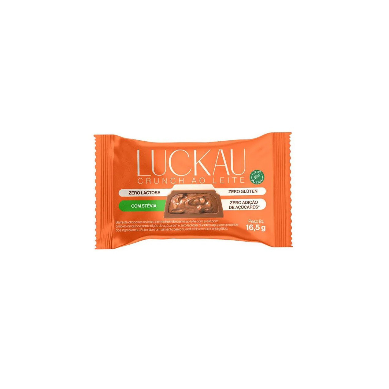 Barra Luckau Crunch ao Leite 16,5g