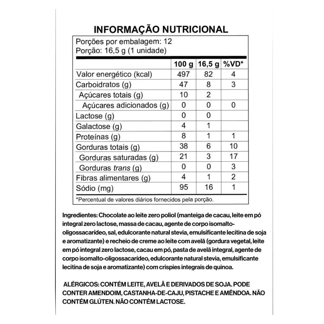 Barra Luckau Crunch ao Leite 16,5g