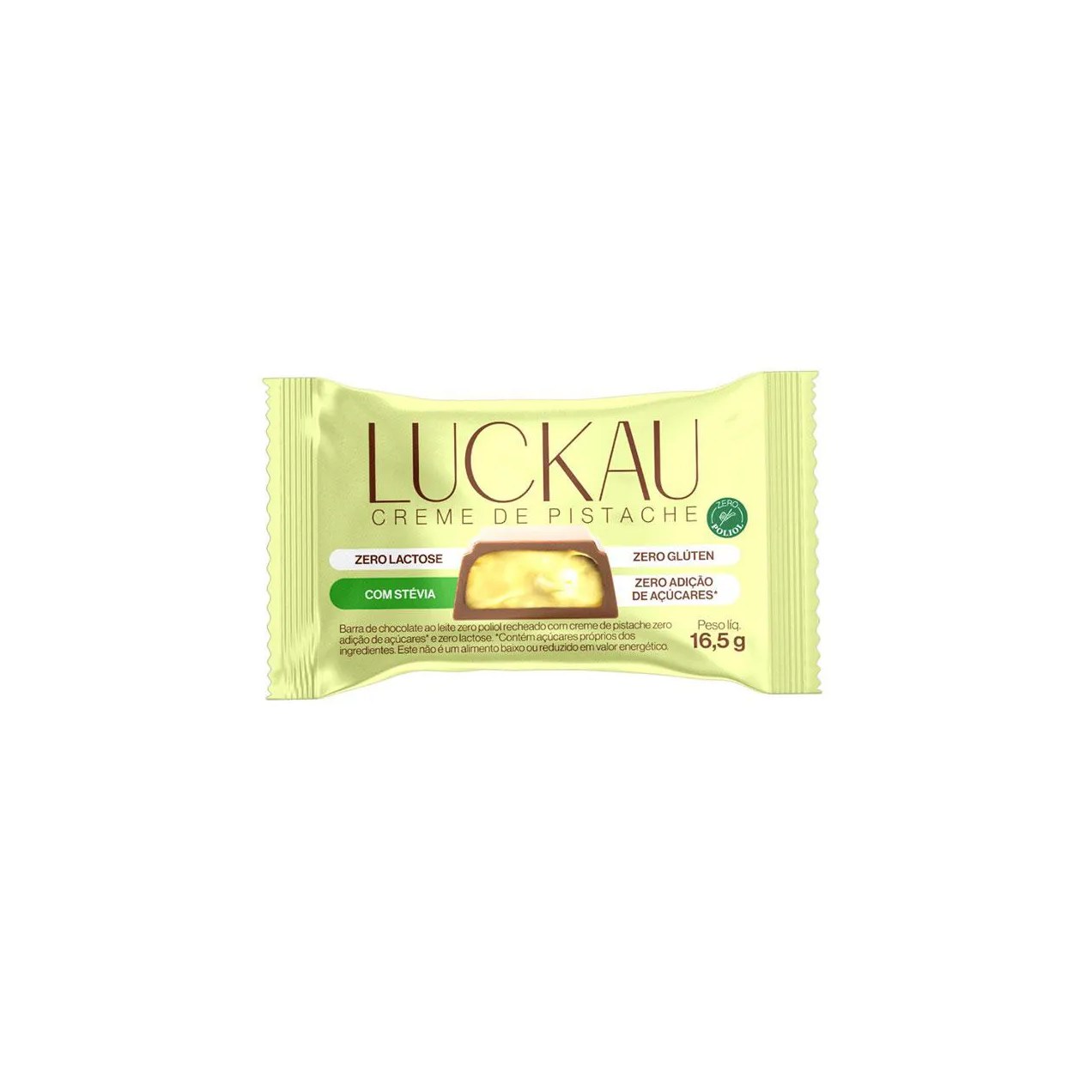 Barra Luckau Crunch Branco Pistache 16,5g