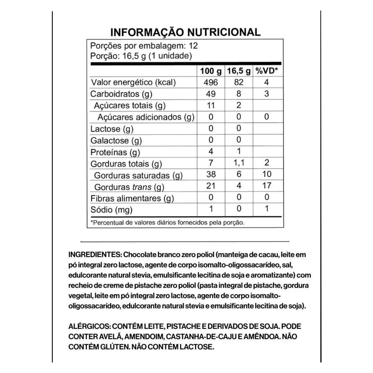 Barra Luckau Crunch Branco Pistache 16,5g