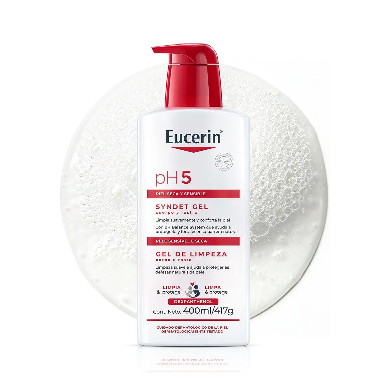 Gel de Limpeza Corporal Eucerin PH5 Pele Seca e Sensivel 400ml