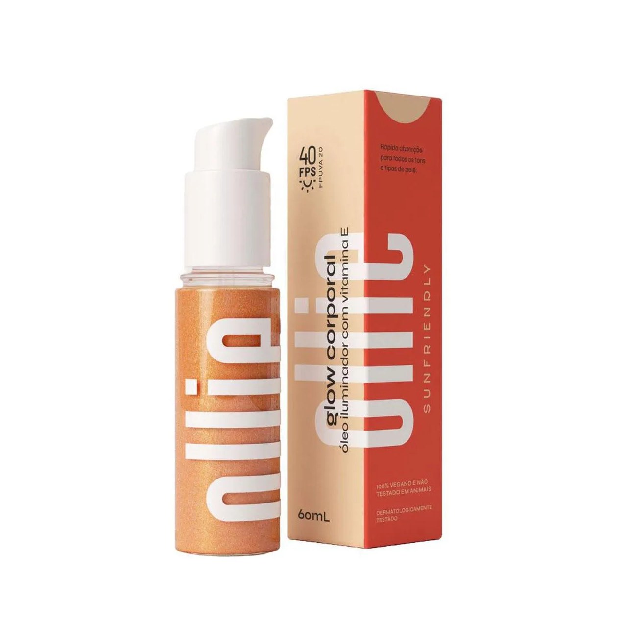 Óleo Iluminador Glow Corporal Ollie FPS 40 60ml
