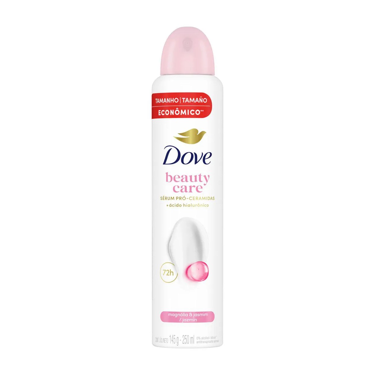 Desodorante Antitranspirante Aerossol Dove Beauty Care Magnólia & Jasmin Feminino 72h 250ml