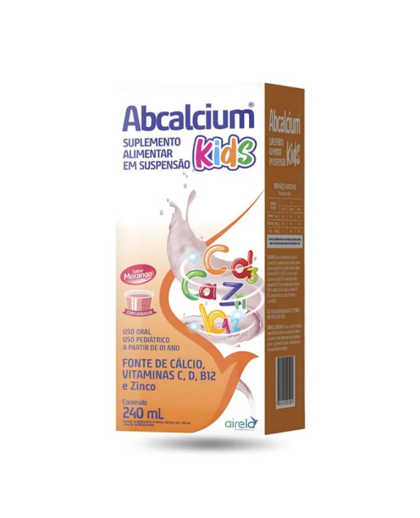 Abcalcium Kids Suplemento Alimentar Zero Açúcar 240Ml Airela