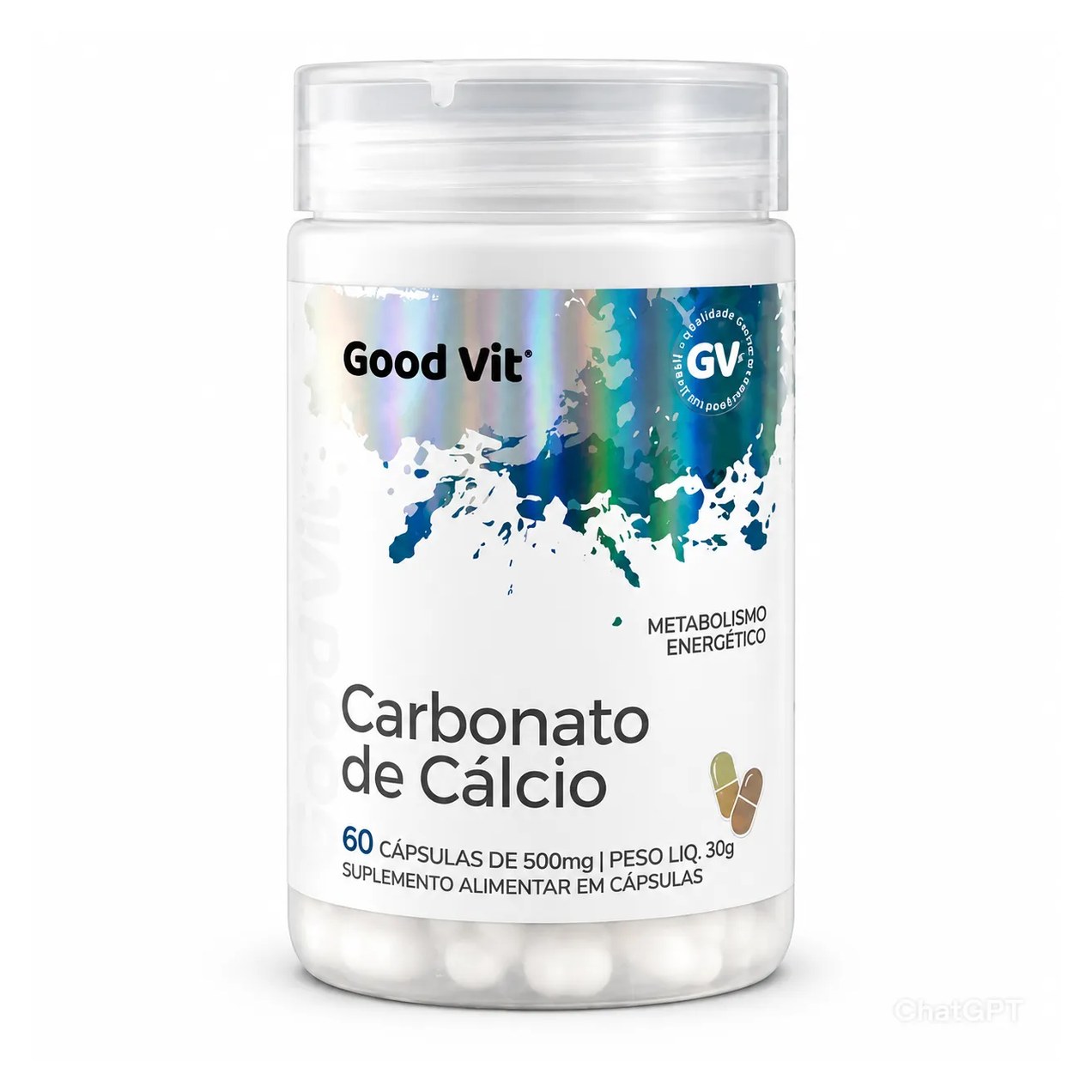 Carbonato de Cálcio 500Mg C/60 cápsulas - Good Vit