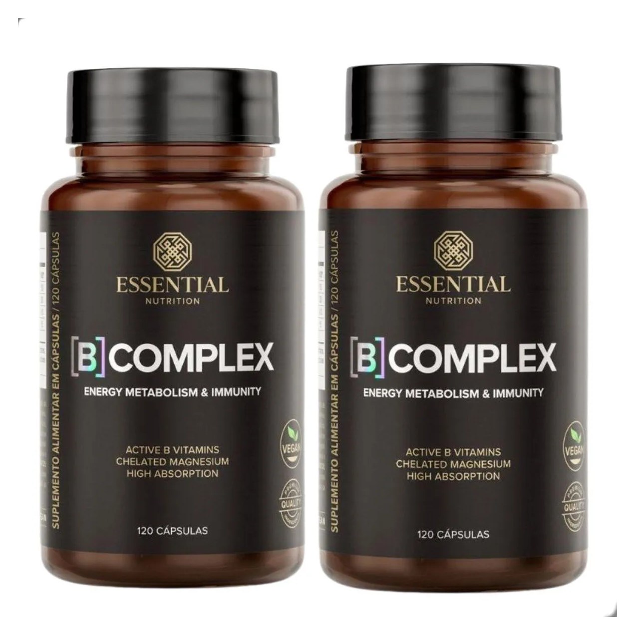 Kit 2 B Complex + Magnésio Vitaminas 120 Capsulas Essential