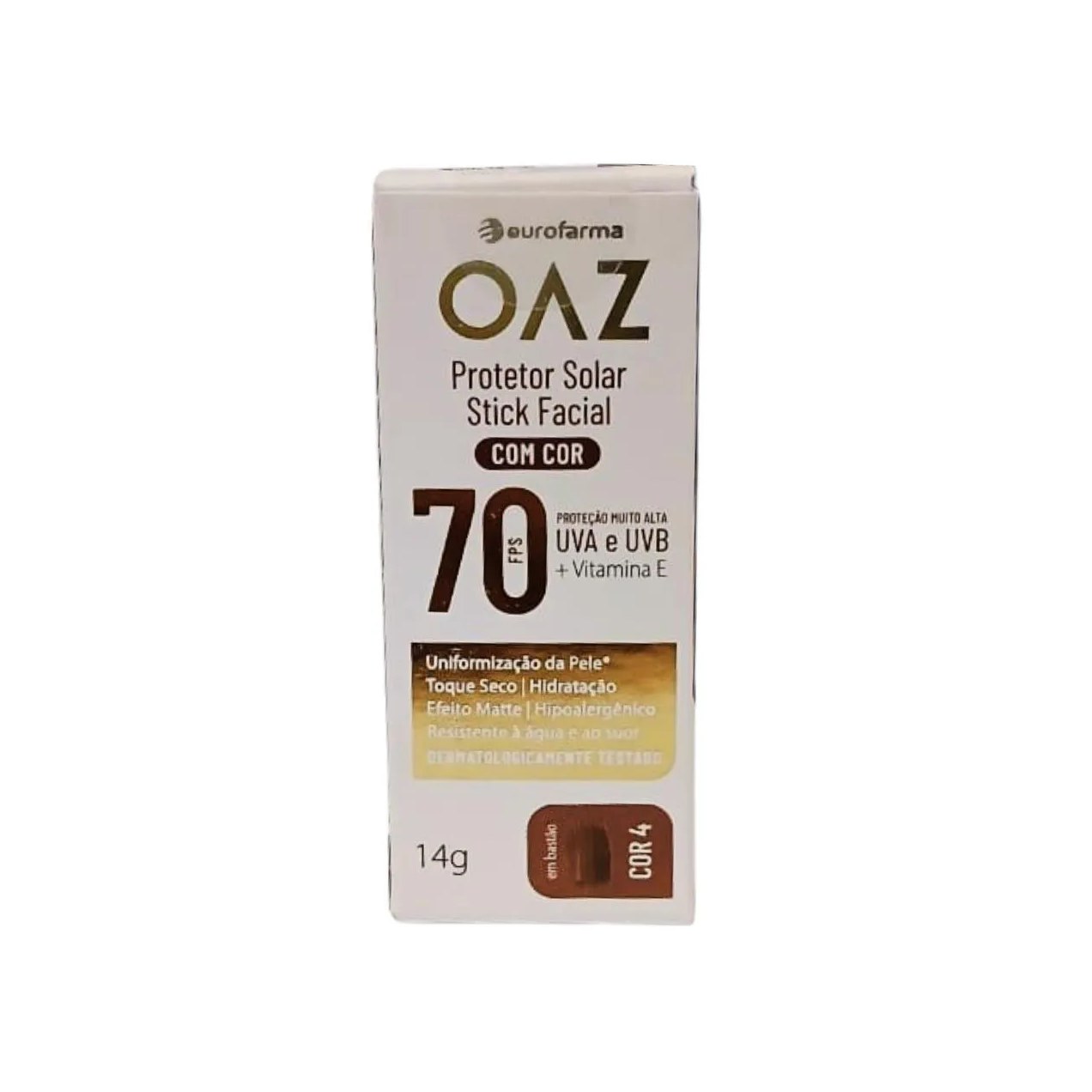 Oaz Protetor Solar em Stick Facial com Cor Fps70 14Ml - Cor 4
