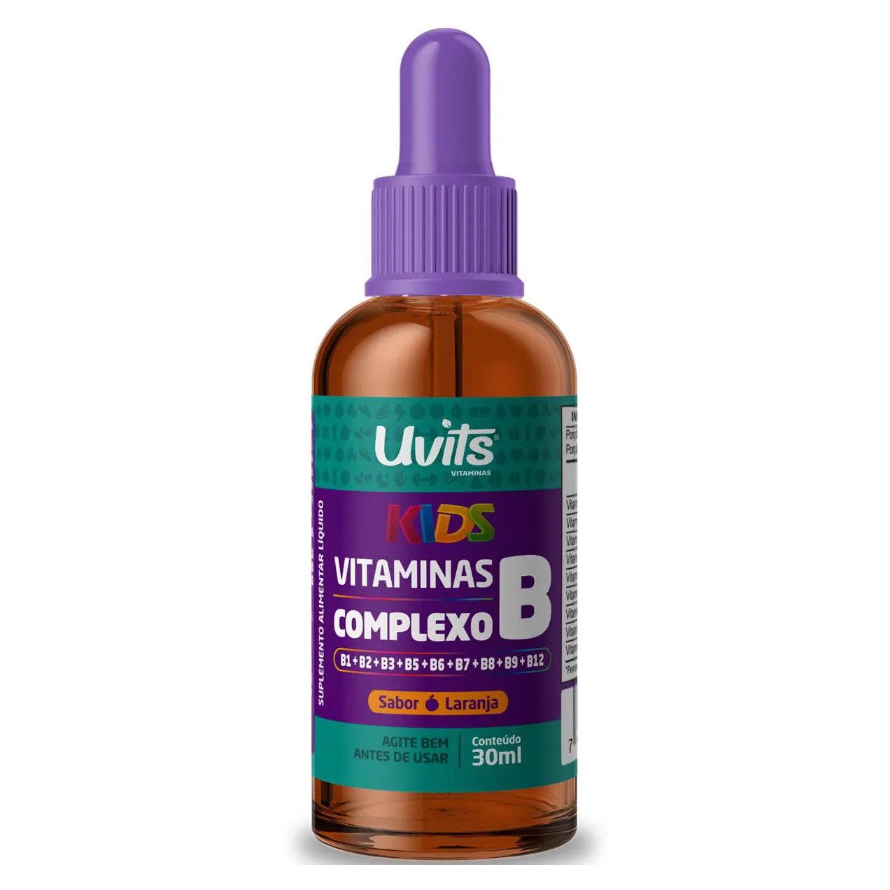 Vitaminas Complexo B Kids 30ml Sublingual - Uvits