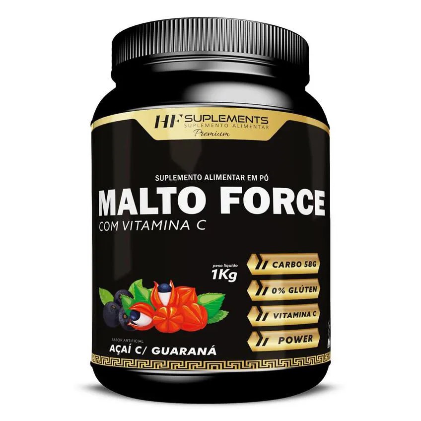 Malto Force Maltodextrina com Vitamina C 1Kg Hf Suplementos
