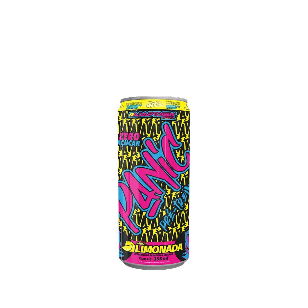 Pré-Treino Panic Energy Drink Adaptogen 355Ml Limonada