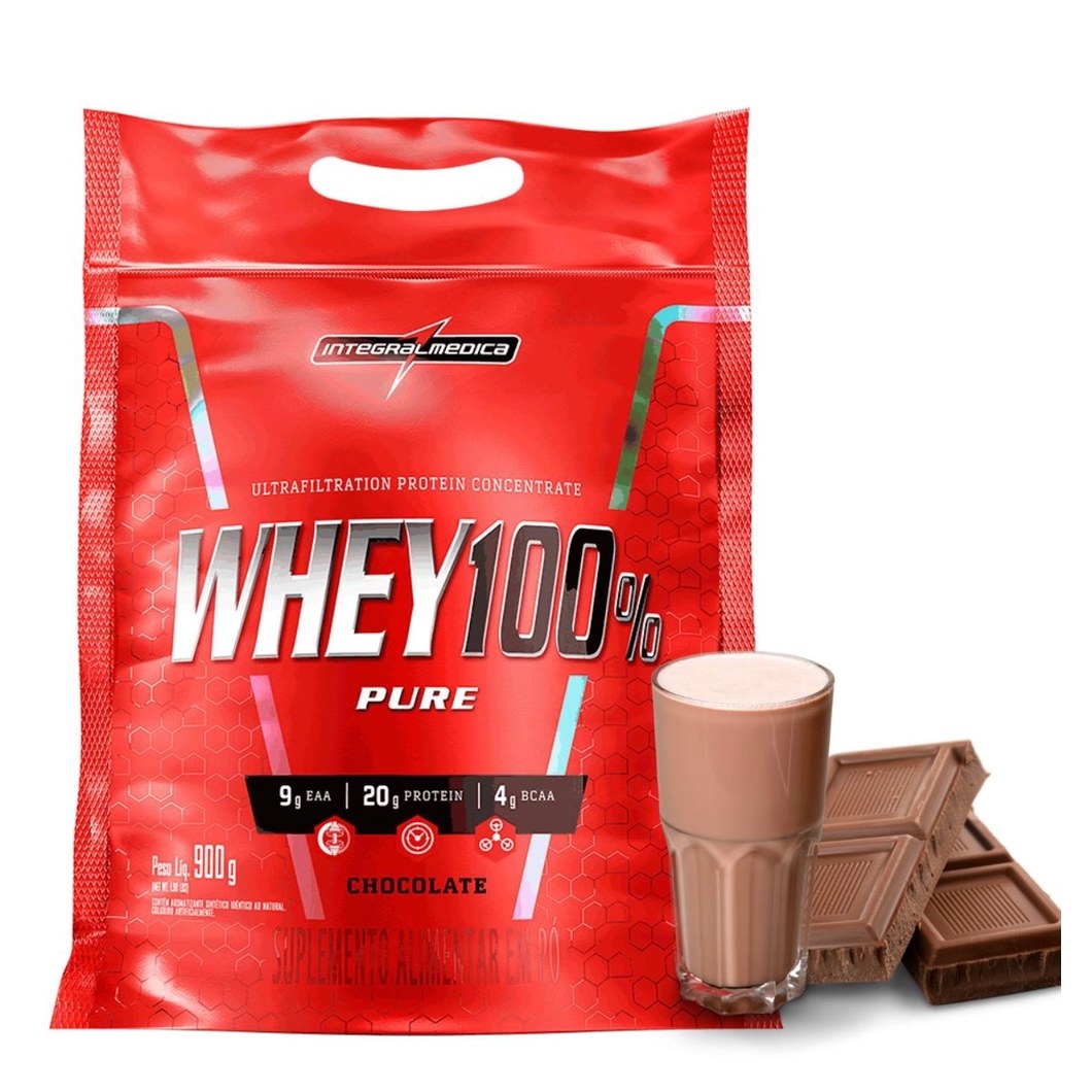 Whey Protein 100% Concentrado pure Integral Medica 907g (Chocolate)