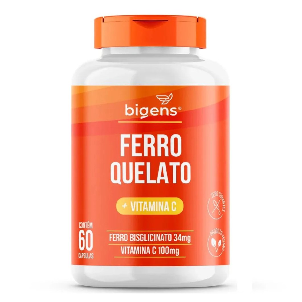 Bigens Ferro Quelato + Vitamina C 60 Caps