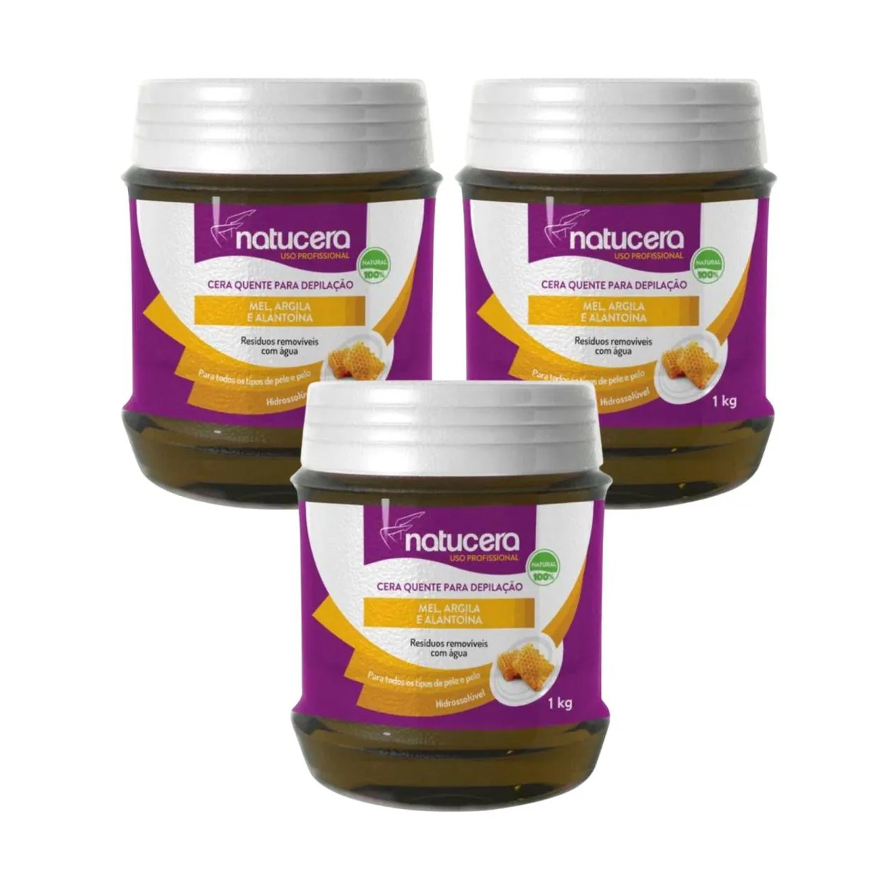 Kit C3 Cera Quente Depilatória Corporal - Natucera