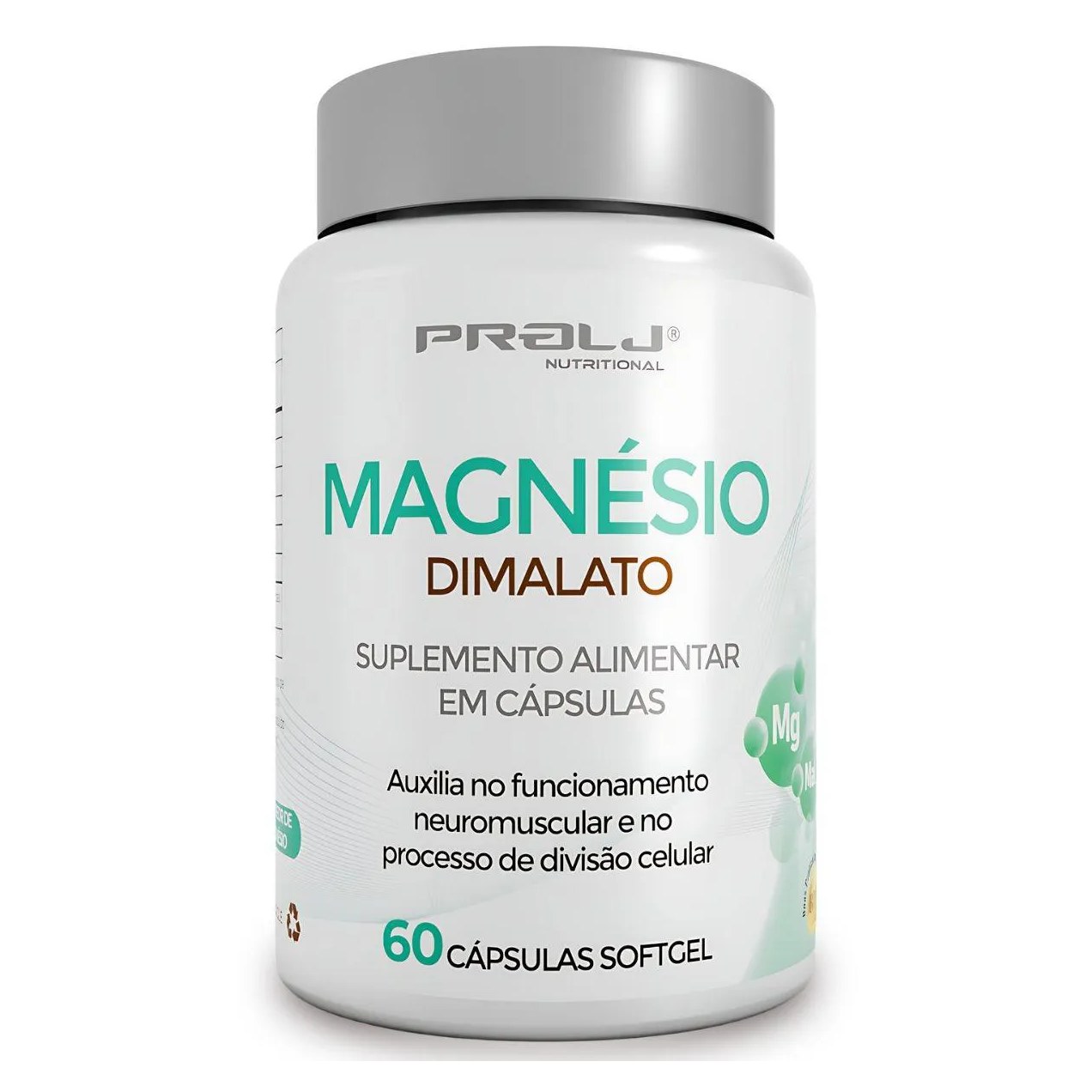 Magnésio Dimalato 60 Cápsulas Softgel Prolj Nutritional