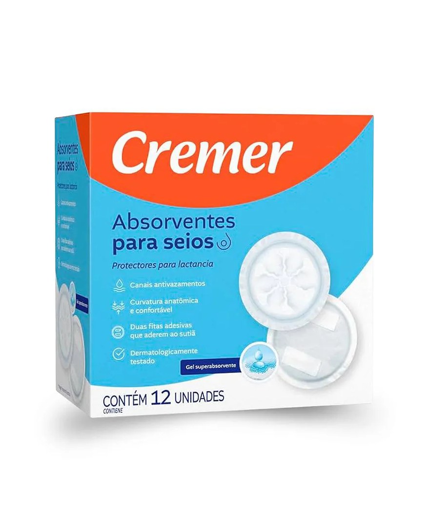 Absorventes para Seios com 12 Unidades Cremer