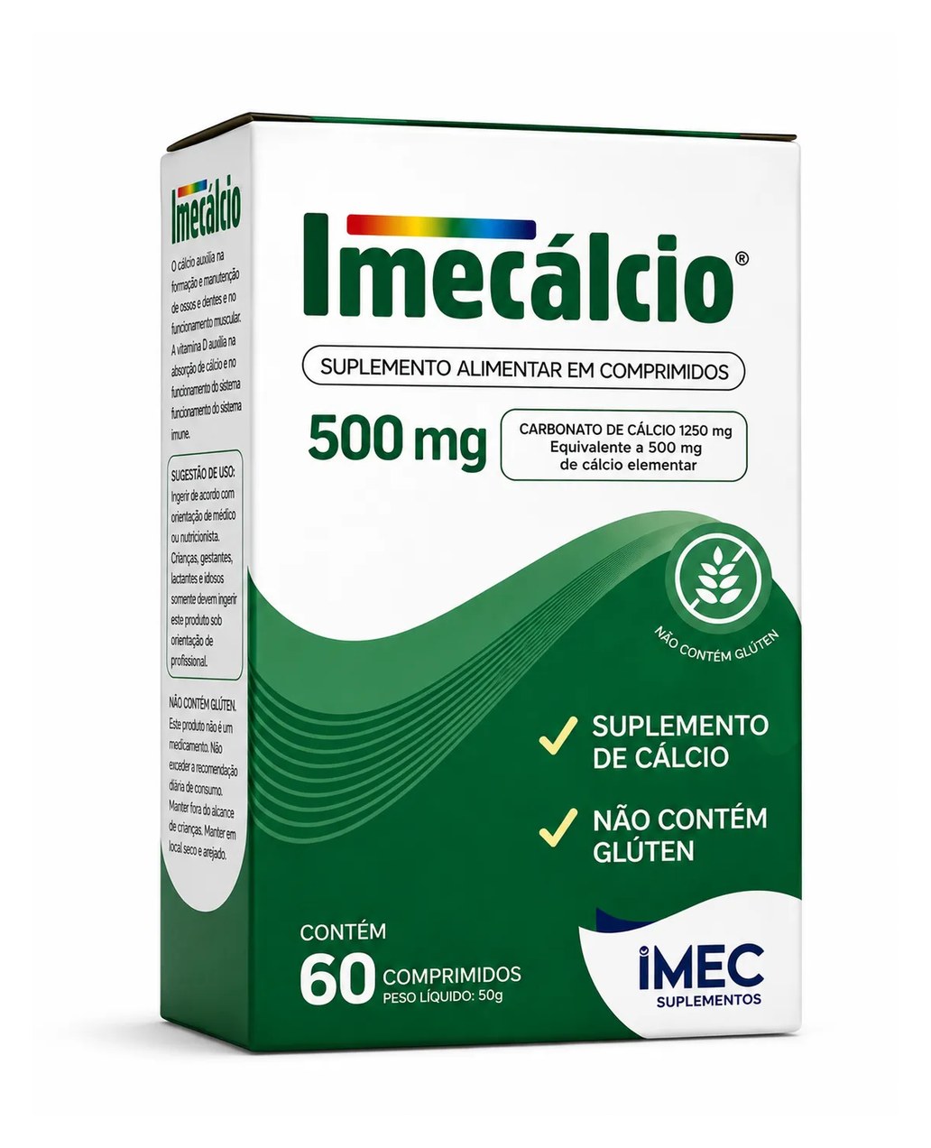 Imecálcio 1250Mg C/60 cápsulas - Nutivit