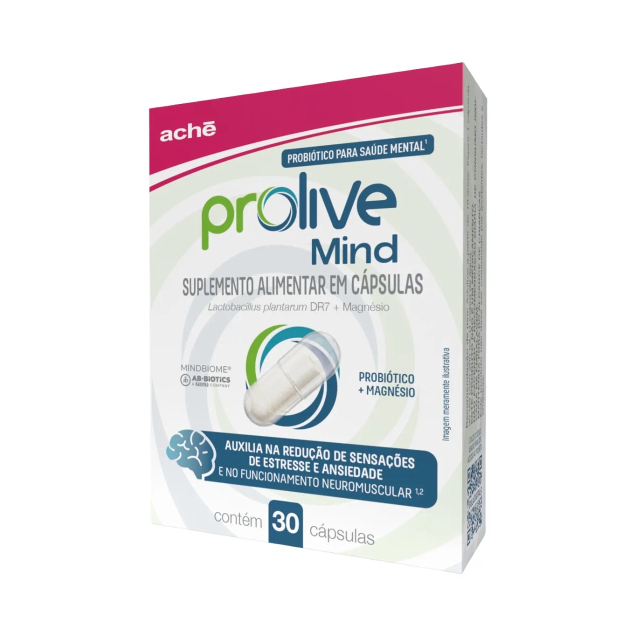 Probiótico + Magnésio Prolive Mind 30 cápsulas