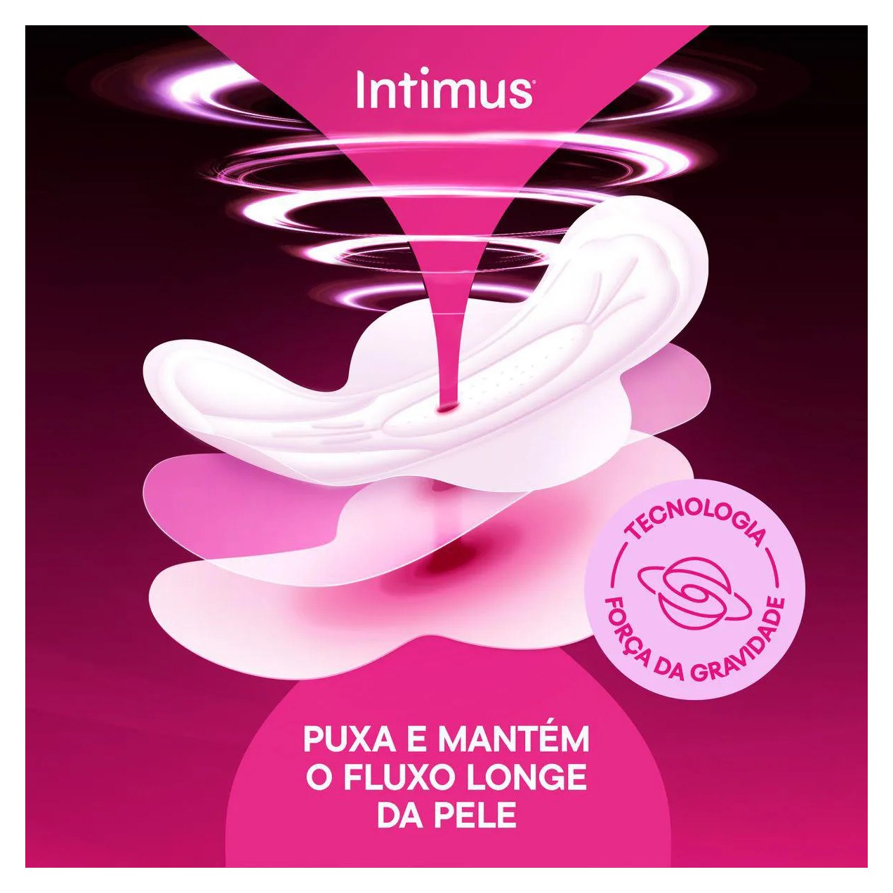 Absorvente Intimus Noturno Toda Protegida Cobertura Suave Com Abas 16 unidades