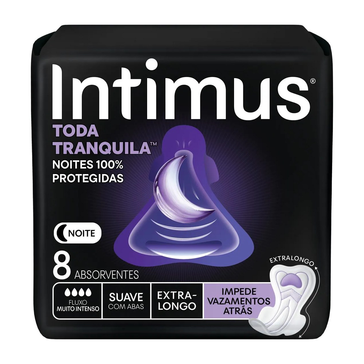 Absorvente Noturno Intimus Toda Tranquila 8 Unidades