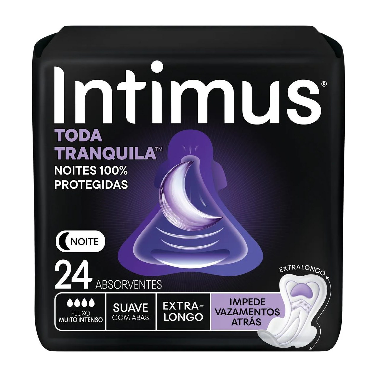 Absorvente Noturno Intimus Toda Tranquila 24 Unidades