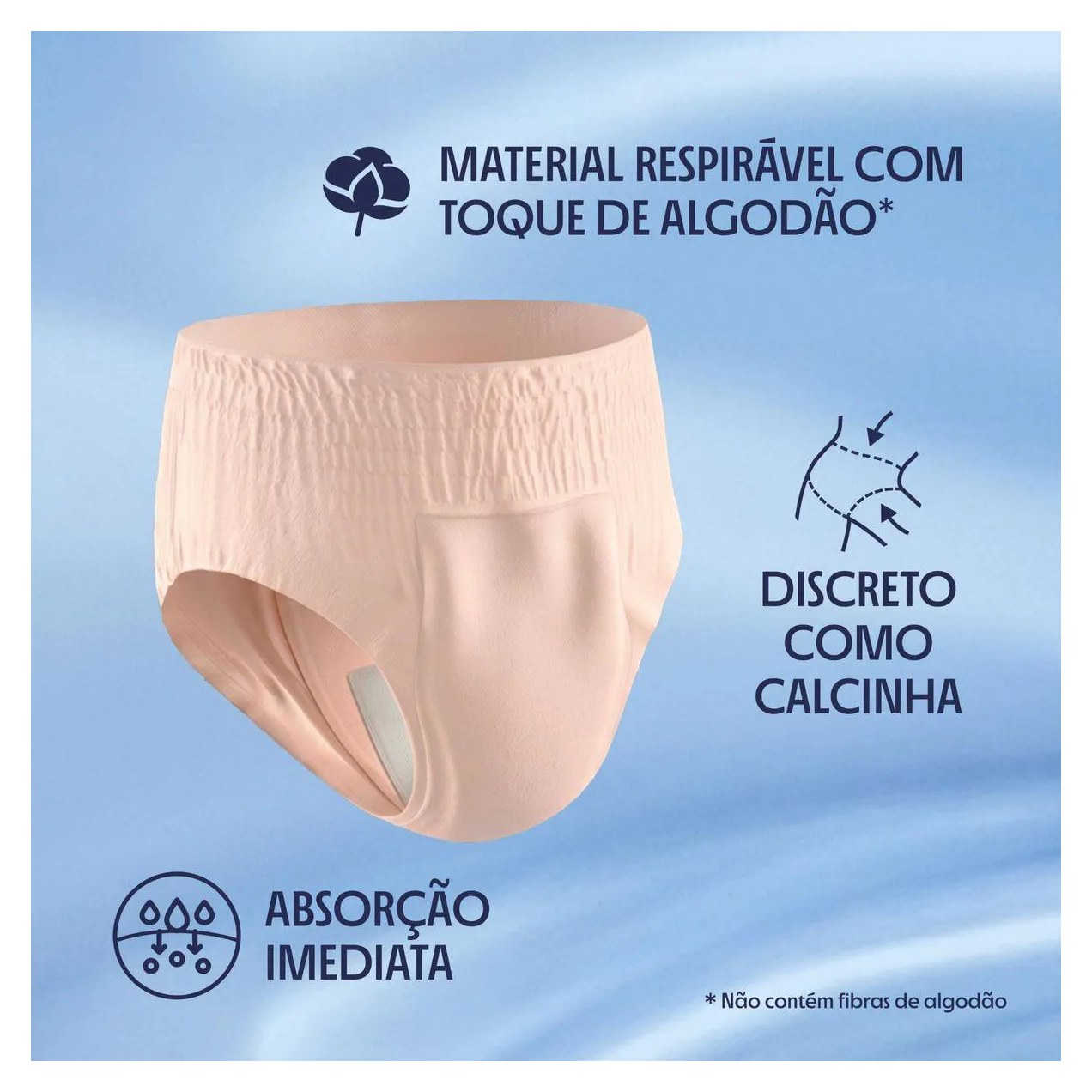 Roupa Íntima Descartável Feminina Plenitud Plus Fit G/XG 32 unidades