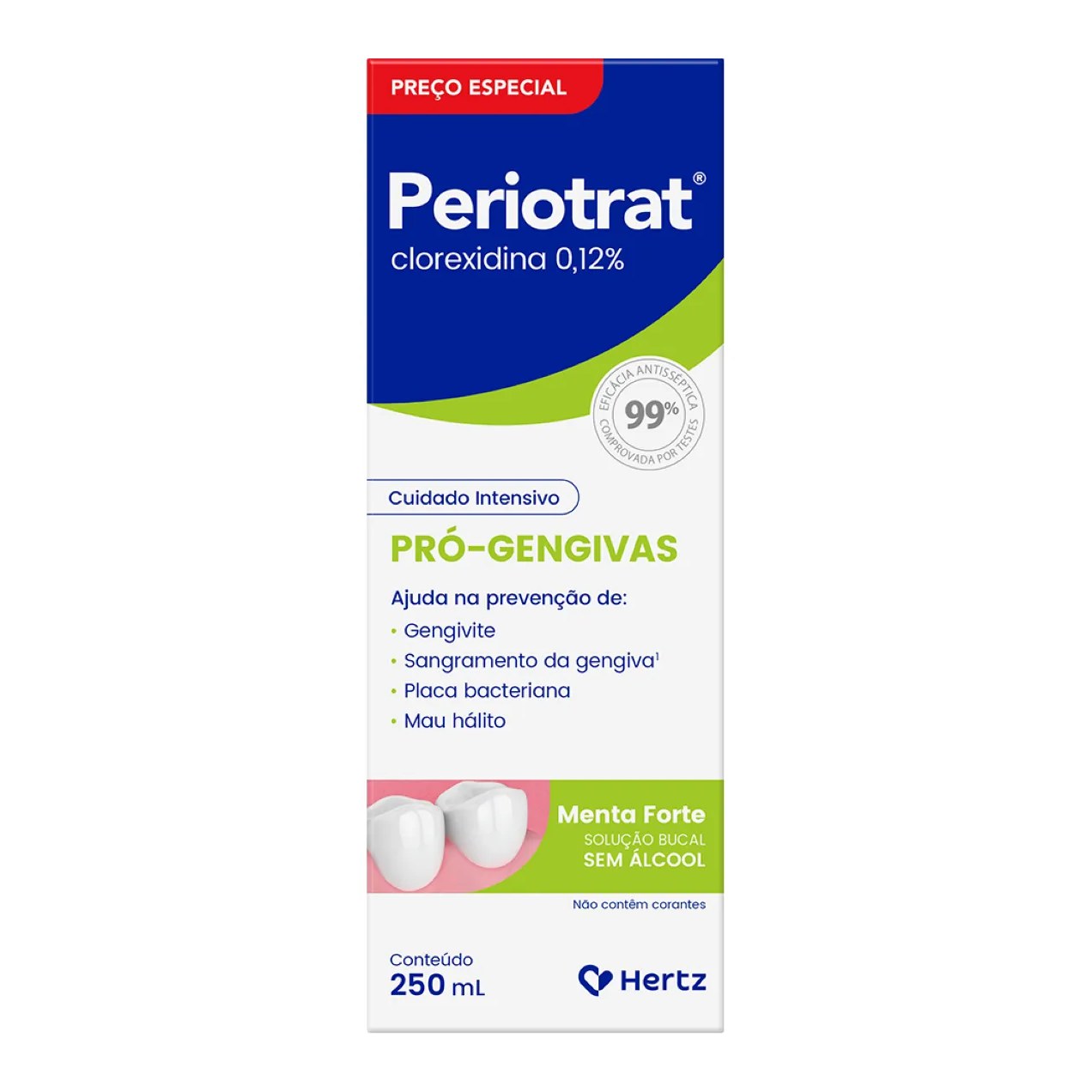 Solução Bucal Periotrat Sem Álcool Sabor Menta Forte