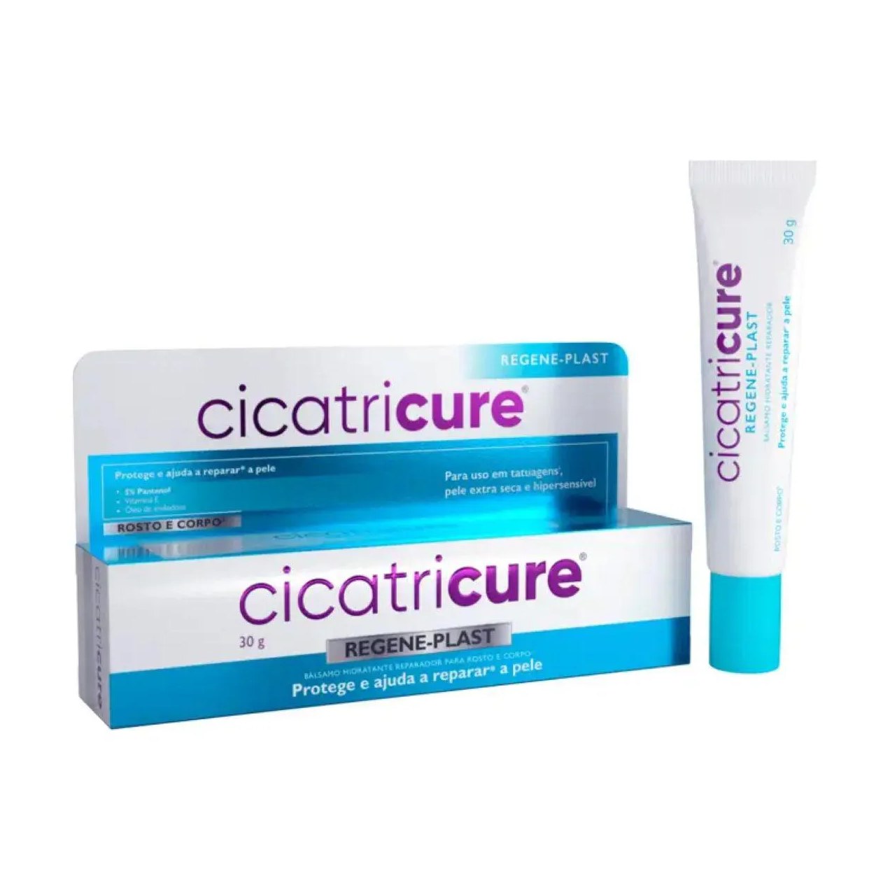 Creme Hidratante Reparador Rosto e Corpo Cicatricure Regeneplast Pantenol e Vitamina E 30g