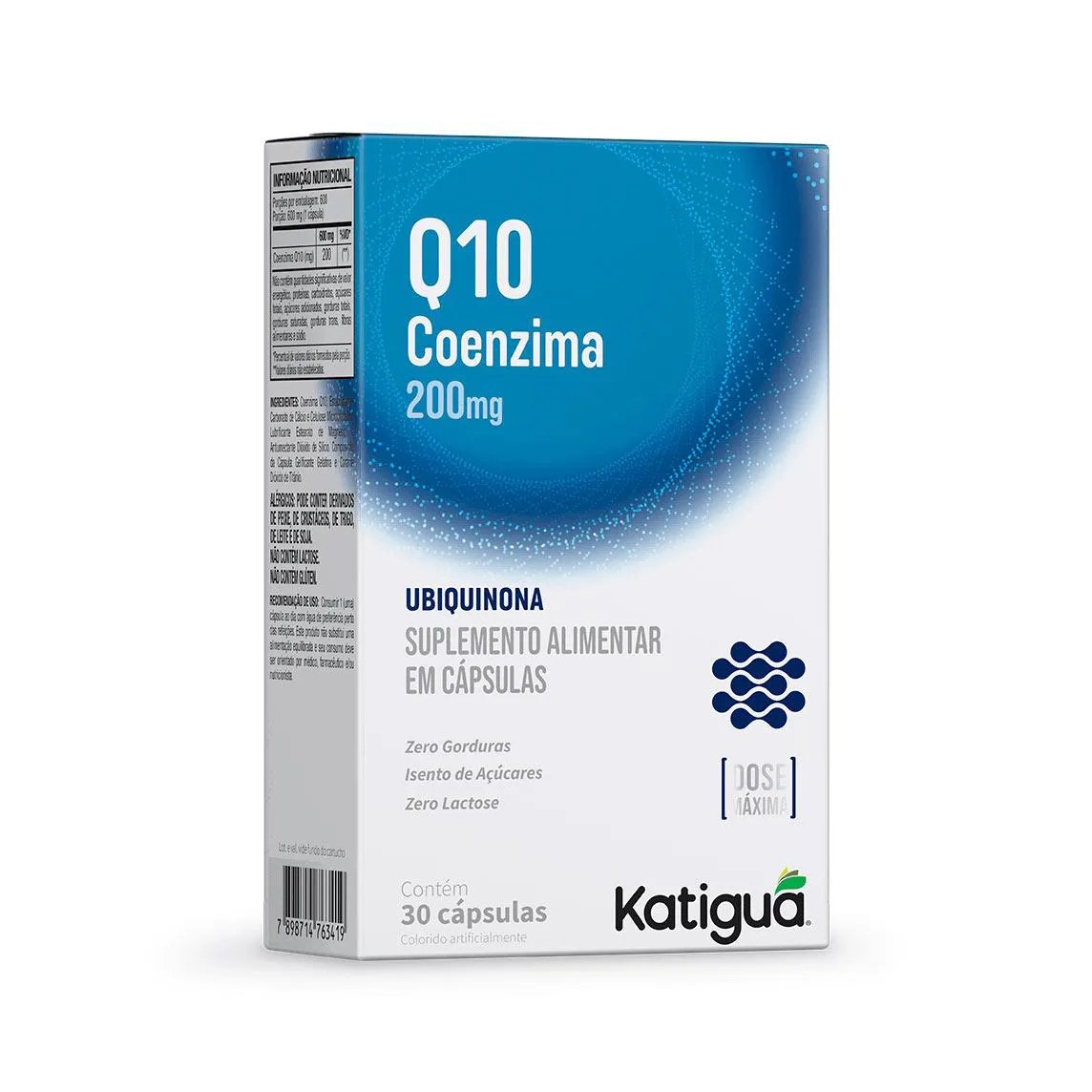 Coenzima Q10 Ubiquinona 200mg - 30 Caps - Katiguá