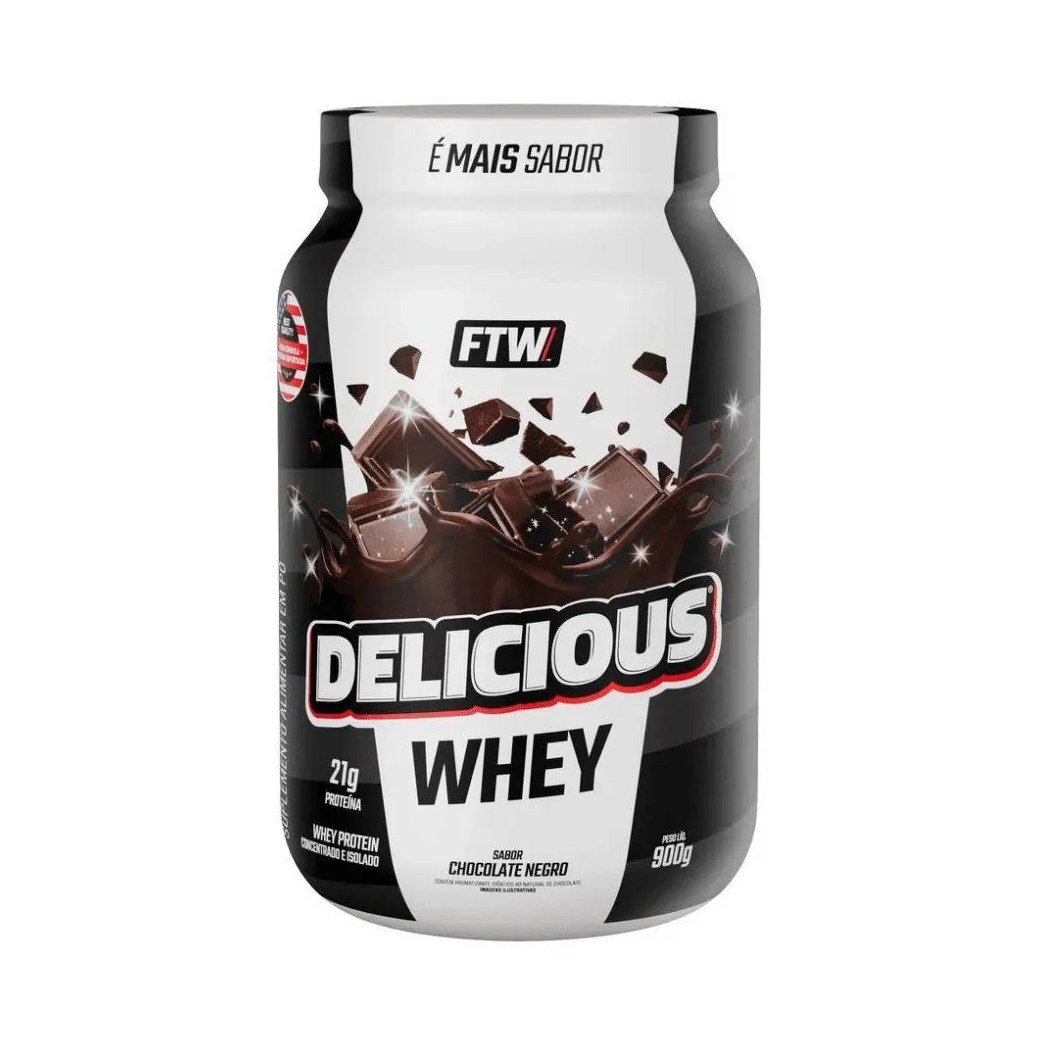 Delicious Whey (900g) - Sabor: Chocolate Negro