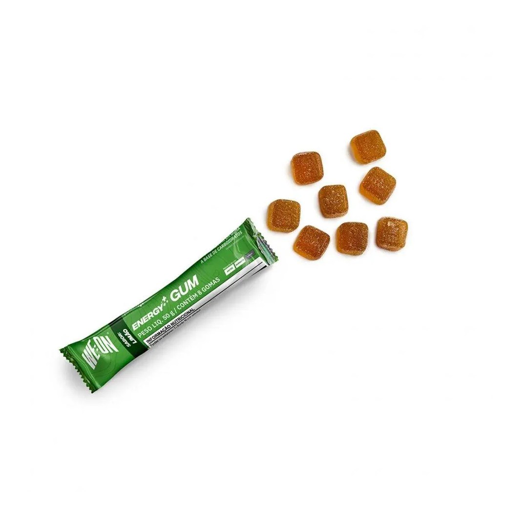 Energy Gum Sachê 50g (8 Gomas) - Sabor: Limão