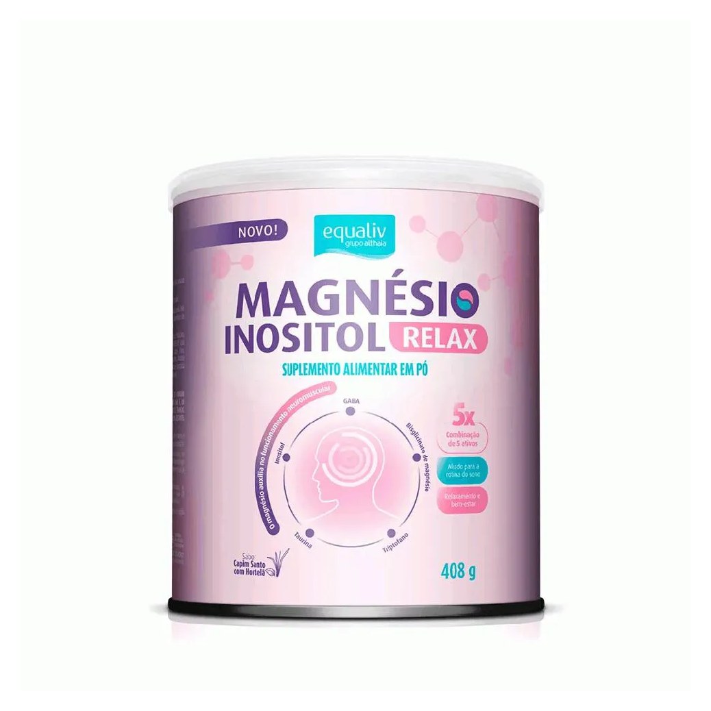 Magnésio Inositol Relax (408g) - Sabor: Capim Santo com Hortelã