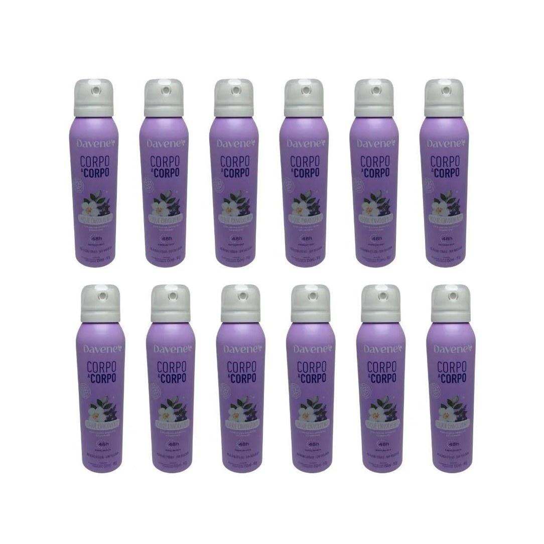 Desodorante Aero Davene Corpo a Corpo Env 150ml-kit C/12Un
