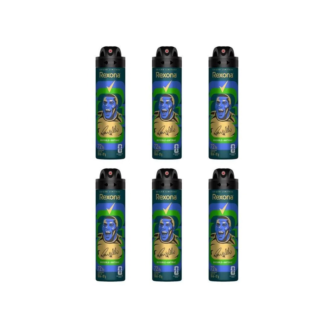 Desodorante Aero Rexona 150ml Masc Antibac Inv-Kit C/6Un