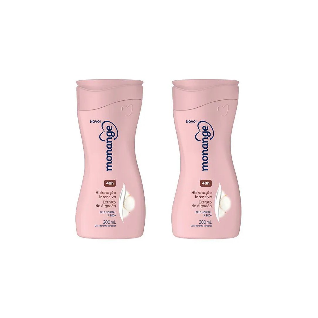 Hidratante Corporal Monange 200ml Extra de Algodão-Kit C/2Un