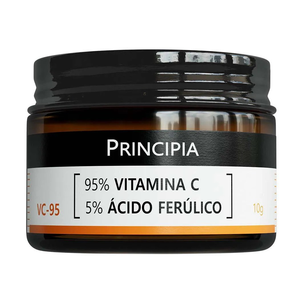 Vitamina C Pura 95% + 5% Ácido Ferúlico Principia Skincare Vc - 95 Pó Ultrafino
