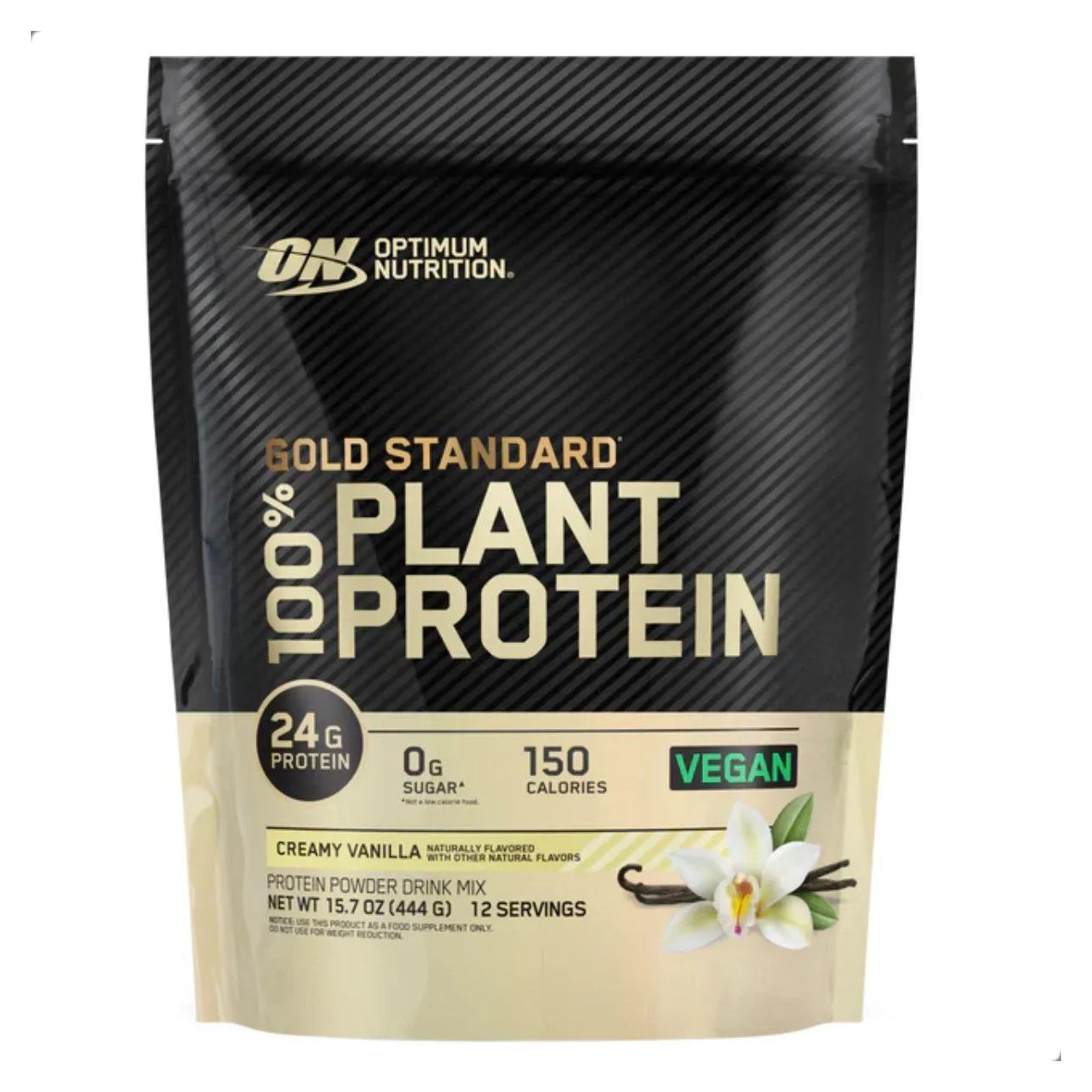 100% Plant Protein Gold Vegan Refil 444g 0,98lbs Optimum Creamy Vanilla