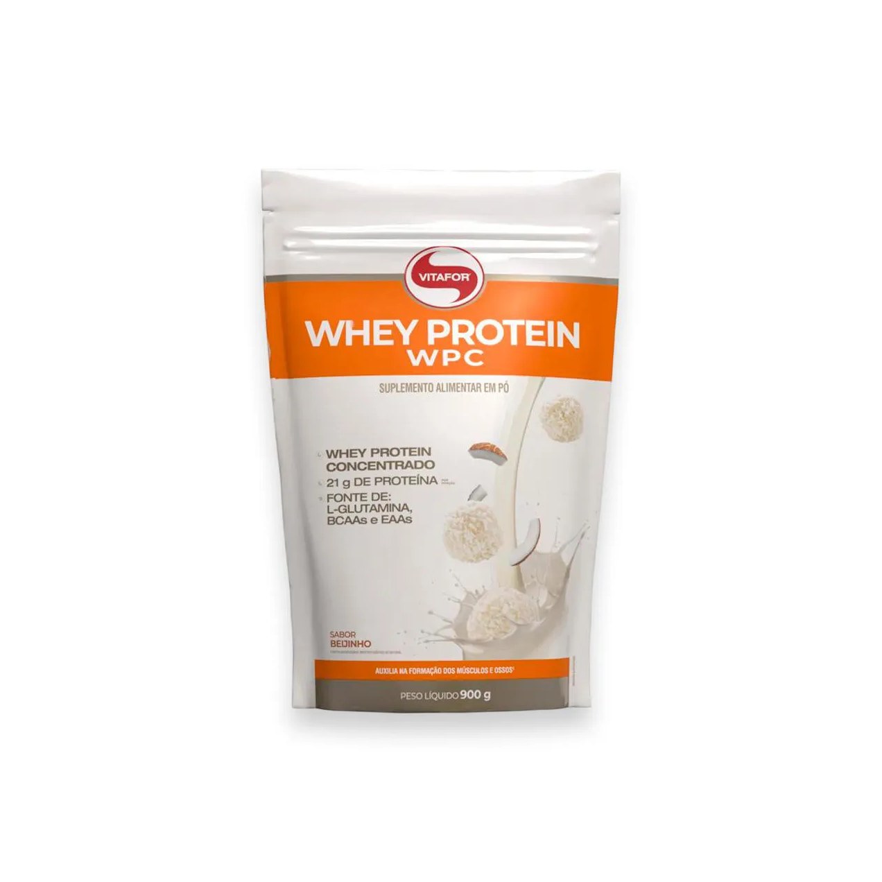 Whey Protein Vitafor 900g Concentrado Beijinho