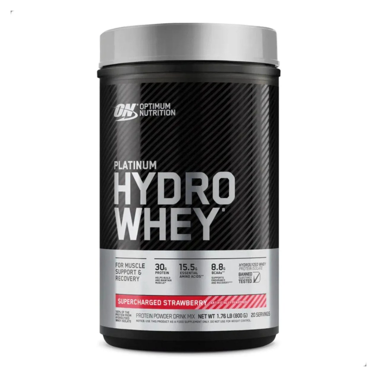 Whey Protein Platinum Hydro 800g 1,76 Lbs Optimum Nutrition Morango