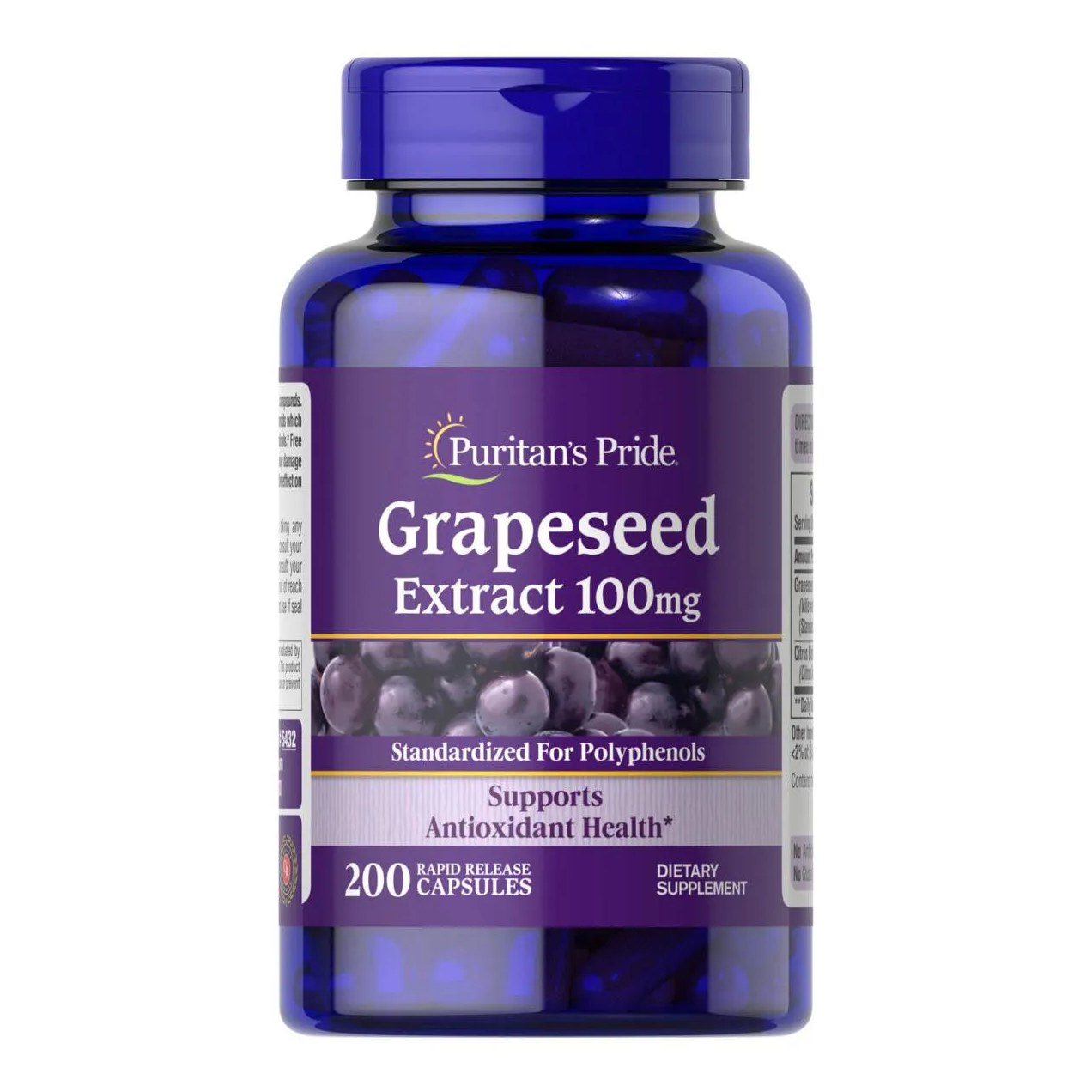 Resveratrol 250mg 60 Capsulas de Liberação Rápida - Puritan's Pride