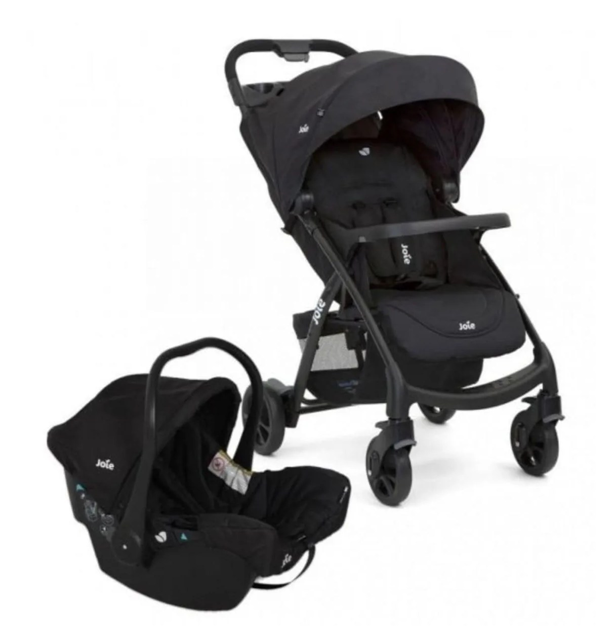 Carrinho com Bebê Conforto Travel System Muze Preto - Joie